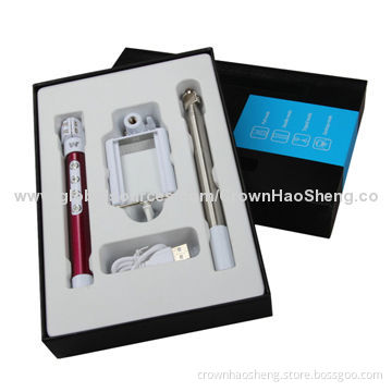 BQB-, FCC-certified Legoo BT Wireless Portable Retractable S/S Selfie StickNew
